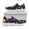 Constellations And Planets Pattern Print White Sneakers