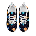 Constellations And Planets Pattern Print White Sneakers