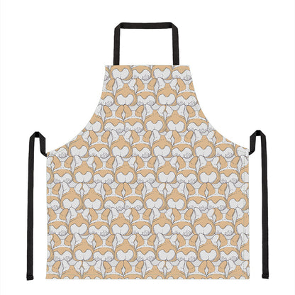 Corgi Butt Pattern Print Apron