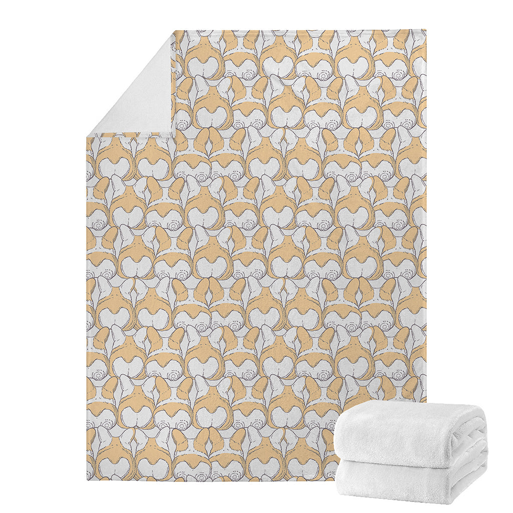 Corgi Butt Pattern Print Blanket