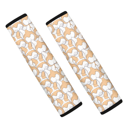 Corgi Butt Pattern Print Car Seat Belt Covers