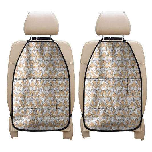 Corgi Butt Pattern Print Car Seat Organizers