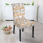 Corgi Butt Pattern Print Dining Chair Slipcover