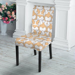 Corgi Butt Pattern Print Dining Chair Slipcover