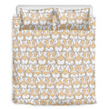 Corgi Butt Pattern Print Duvet Cover Bedding Set