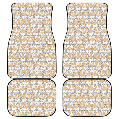 Corgi Butt Pattern Print Front and Back Car Floor Mats
