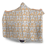 Corgi Butt Pattern Print Hooded Blanket