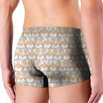 Corgi Butt Pattern Print Men's Boxer Briefs