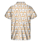Corgi Butt Pattern Print Men's Short Sleeve Shirt