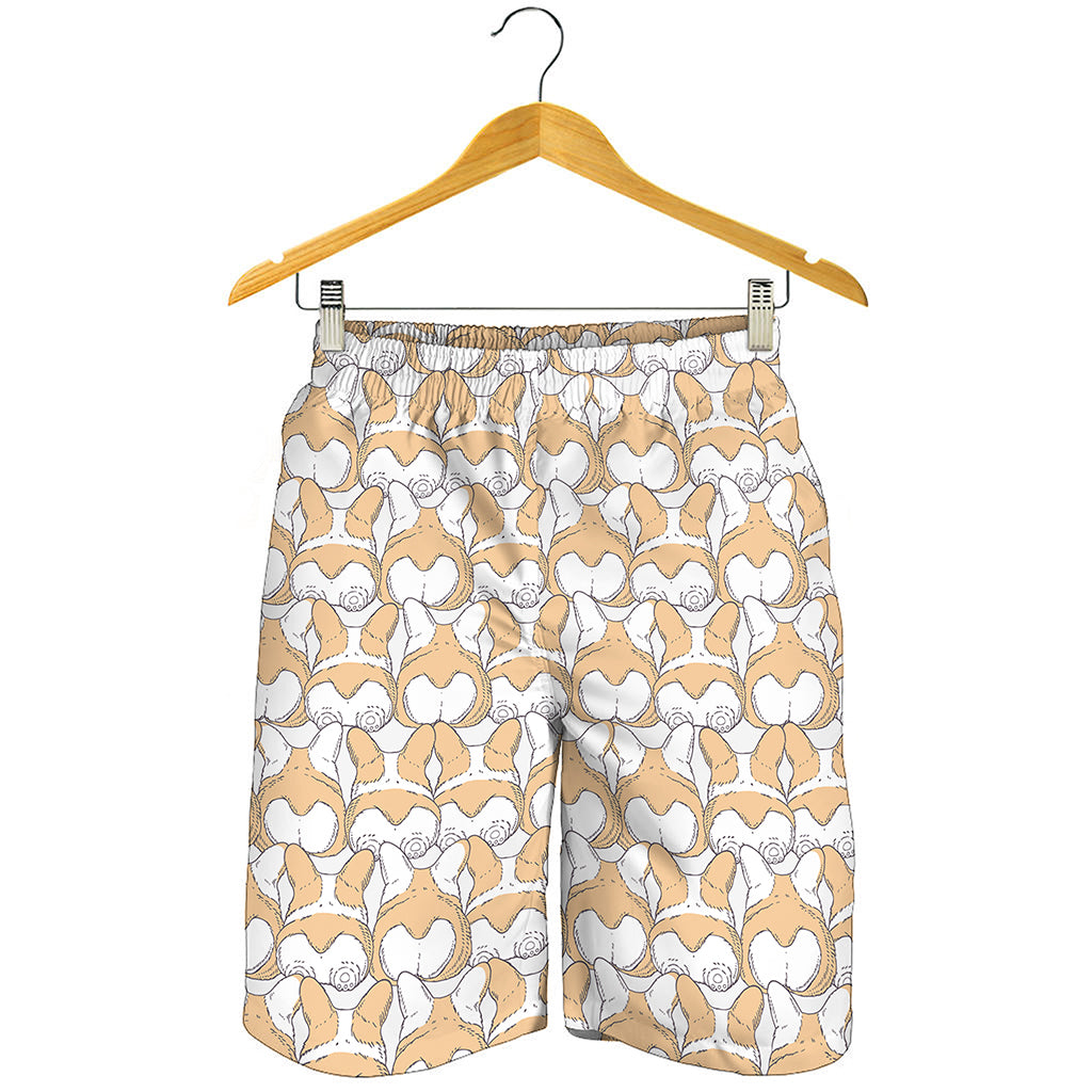 Corgi Butt Pattern Print Men's Shorts