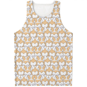 Corgi Butt Pattern Print Men's Tank Top