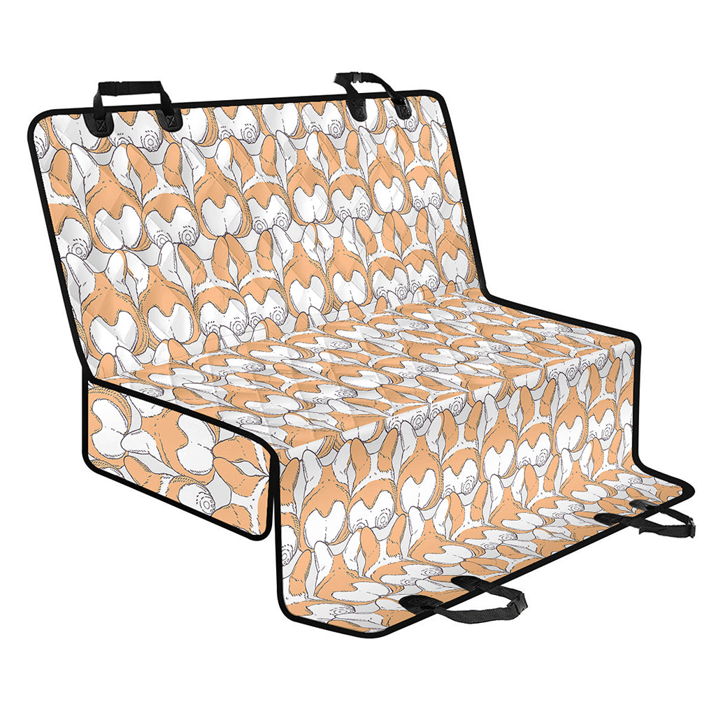 Corgi Butt Pattern Print Pet Car Back Seat Cover