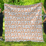 Corgi Butt Pattern Print Quilt