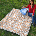 Corgi Butt Pattern Print Quilt