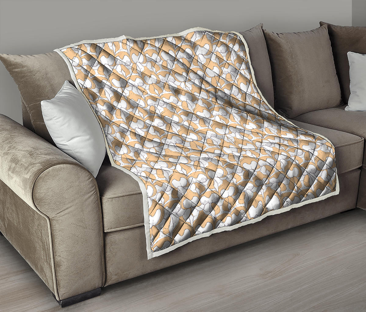 Corgi Butt Pattern Print Quilt