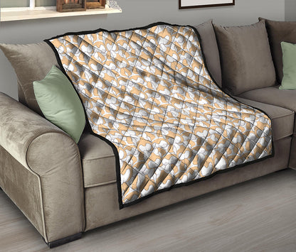 Corgi Butt Pattern Print Quilt