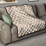 Corgi Butt Pattern Print Quilt