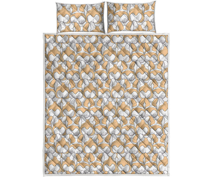 Corgi Butt Pattern Print Quilt Bed Set