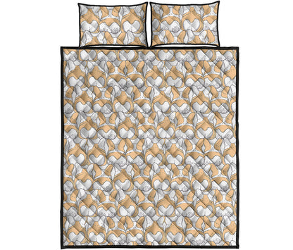 Corgi Butt Pattern Print Quilt Bed Set