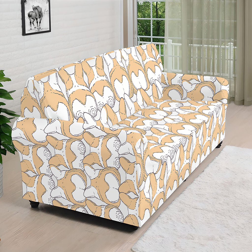 Corgi Butt Pattern Print Sofa Cover