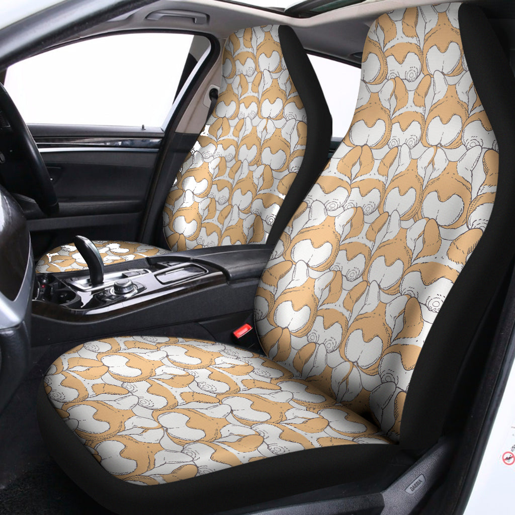 Corgi Butt Pattern Print Universal Fit Car Seat Covers