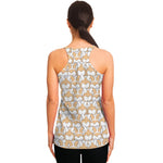 Corgi Butt Pattern Print Women's Racerback Tank Top