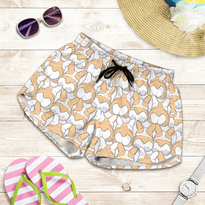 Corgi Butt Pattern Print Women's Shorts