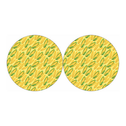 Corn Cob Pattern Print Car Coasters