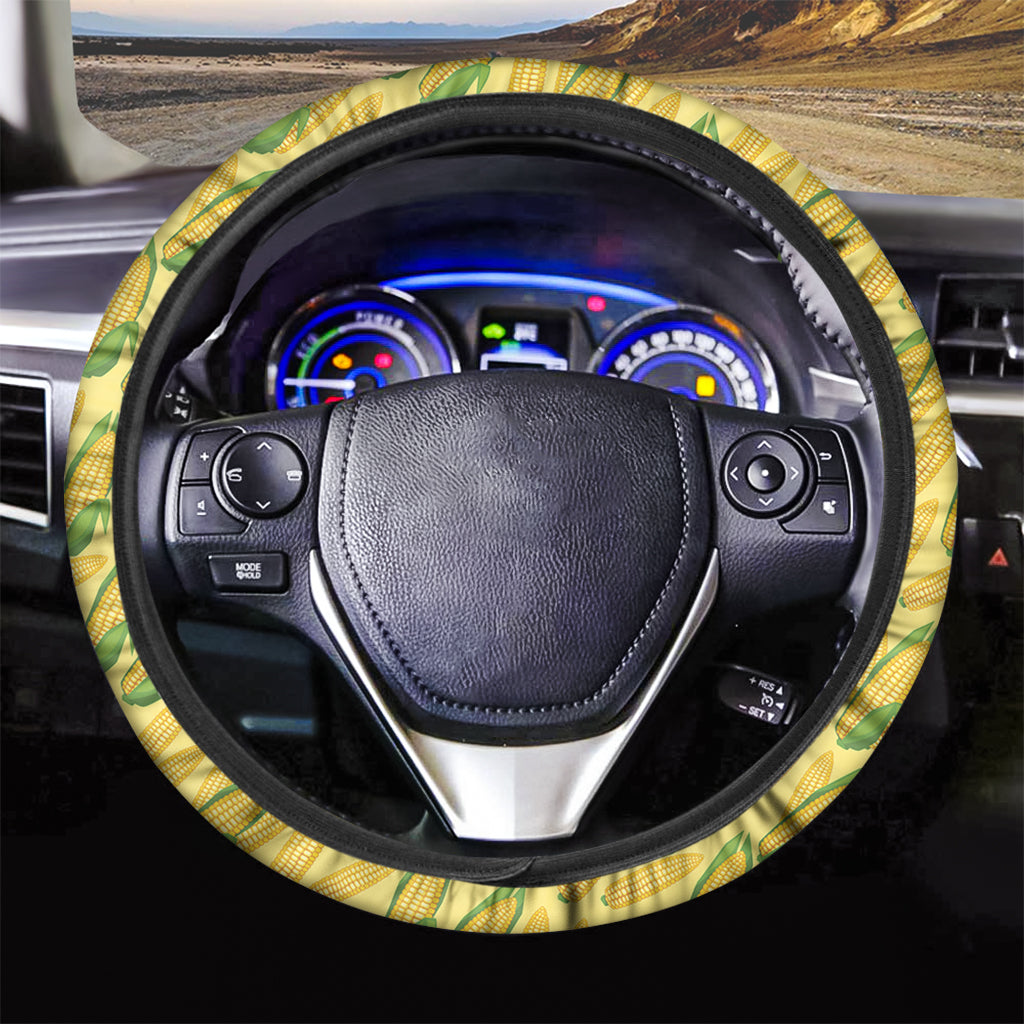 Corn Cob Pattern Print Car Steering Wheel Cover