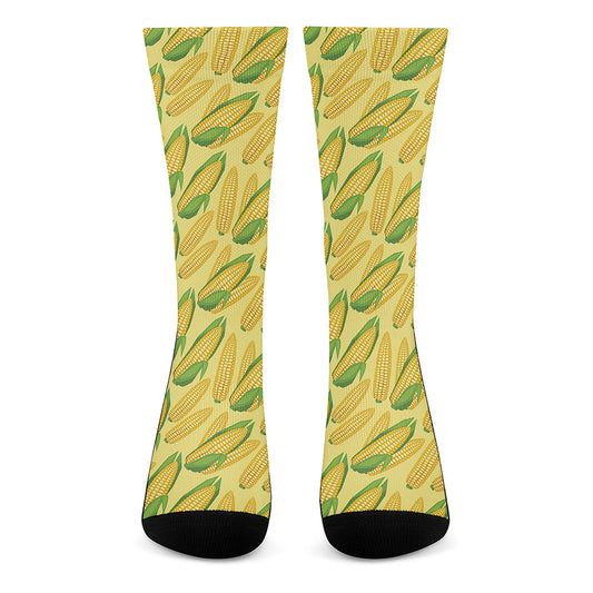 Corn Cob Pattern Print Crew Socks