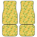 Corn Cob Pattern Print Front and Back Car Floor Mats