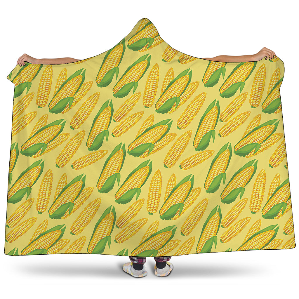 Corn Cob Pattern Print Hooded Blanket