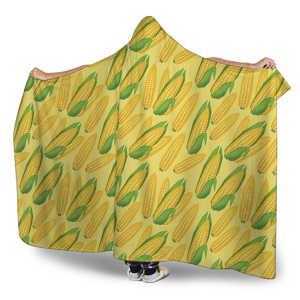 Corn Cob Pattern Print Hooded Blanket