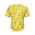 Corn Cob Pattern Print Men's Baseball Jersey
