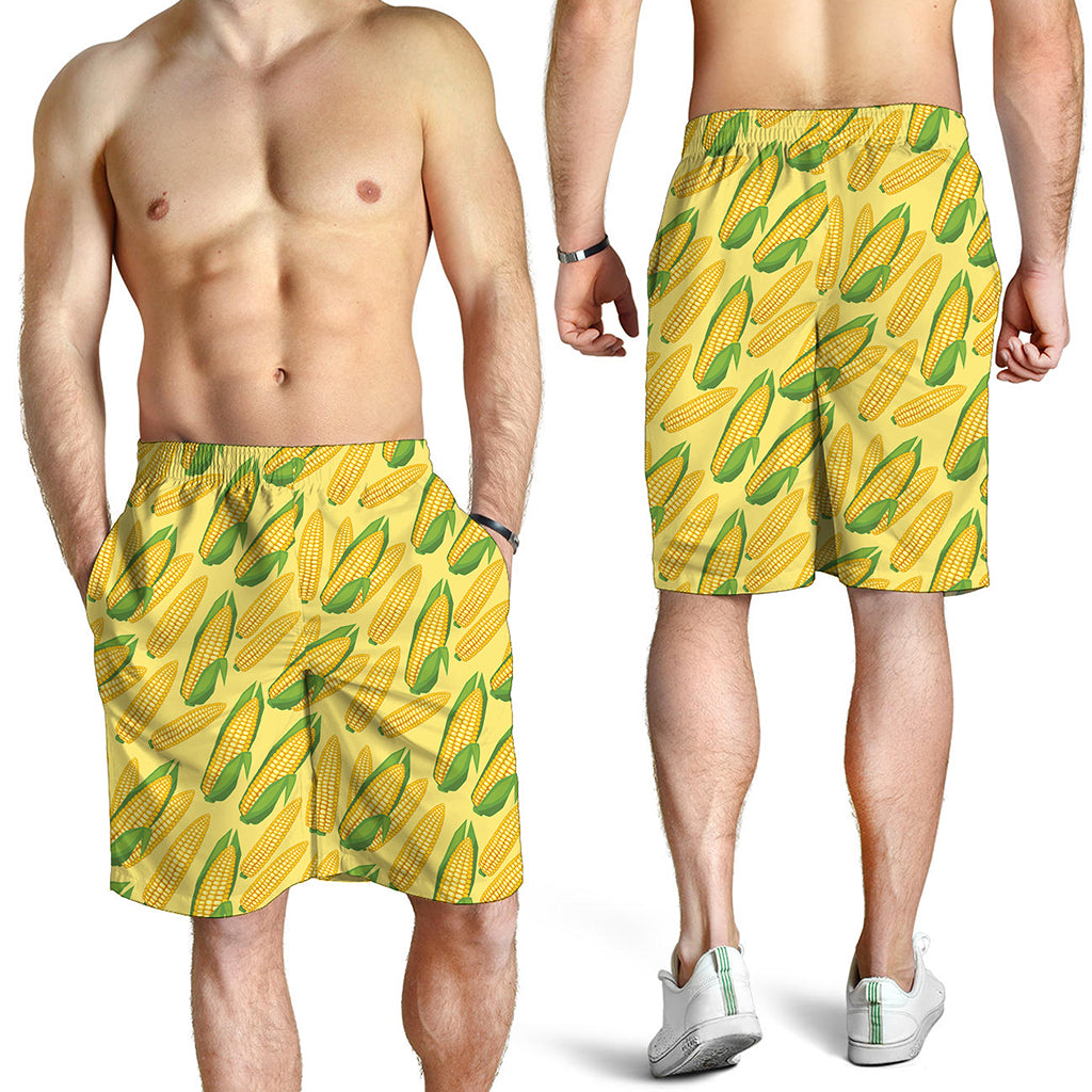 Corn Cob Pattern Print Men's Shorts