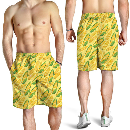 Corn Cob Pattern Print Men's Shorts