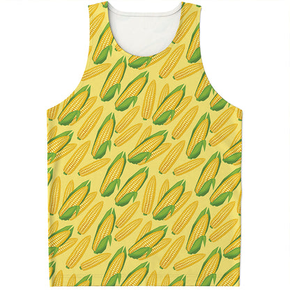 Corn Cob Pattern Print Men's Tank Top