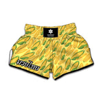 Corn Cob Pattern Print Muay Thai Boxing Shorts