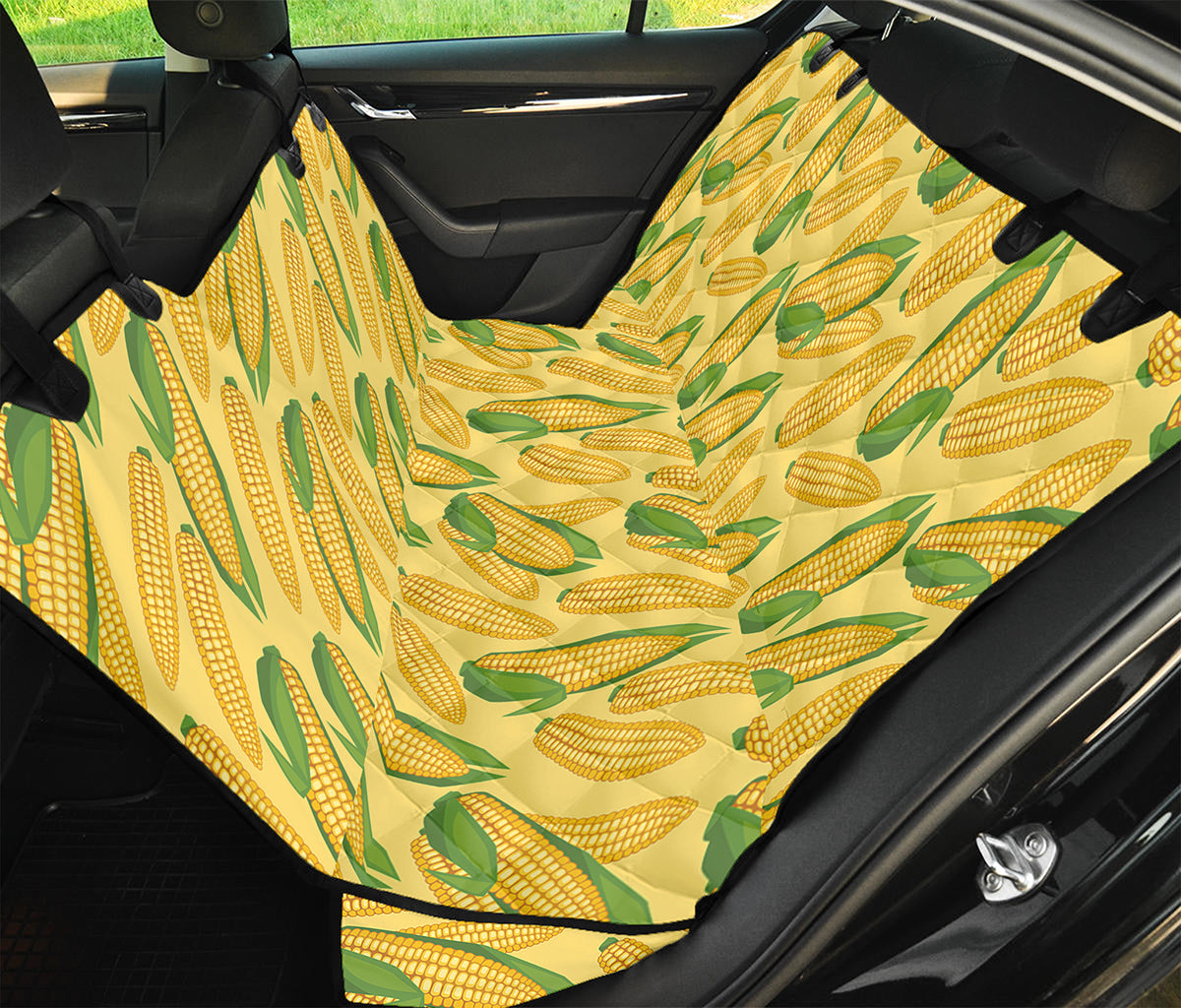 Corn Cob Pattern Print Pet Car Back Seat Cover