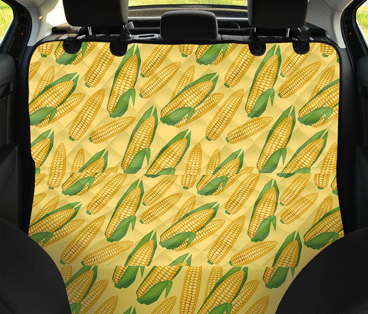 Corn Cob Pattern Print Pet Car Back Seat Cover