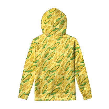 Corn Cob Pattern Print Pullover Hoodie