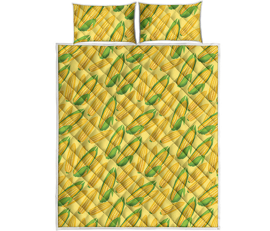 Corn Cob Pattern Print Quilt Bed Set