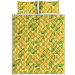 Corn Cob Pattern Print Quilt Bed Set