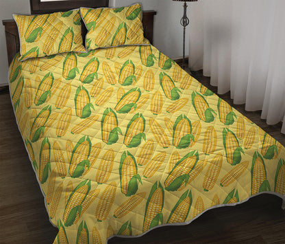 Corn Cob Pattern Print Quilt Bed Set