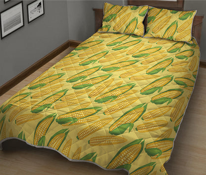 Corn Cob Pattern Print Quilt Bed Set