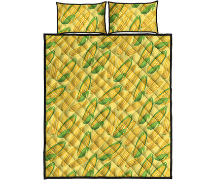 Corn Cob Pattern Print Quilt Bed Set