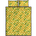 Corn Cob Pattern Print Quilt Bed Set