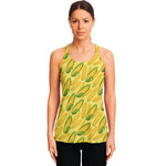 Corn Cob Pattern Print Women's Racerback Tank Top