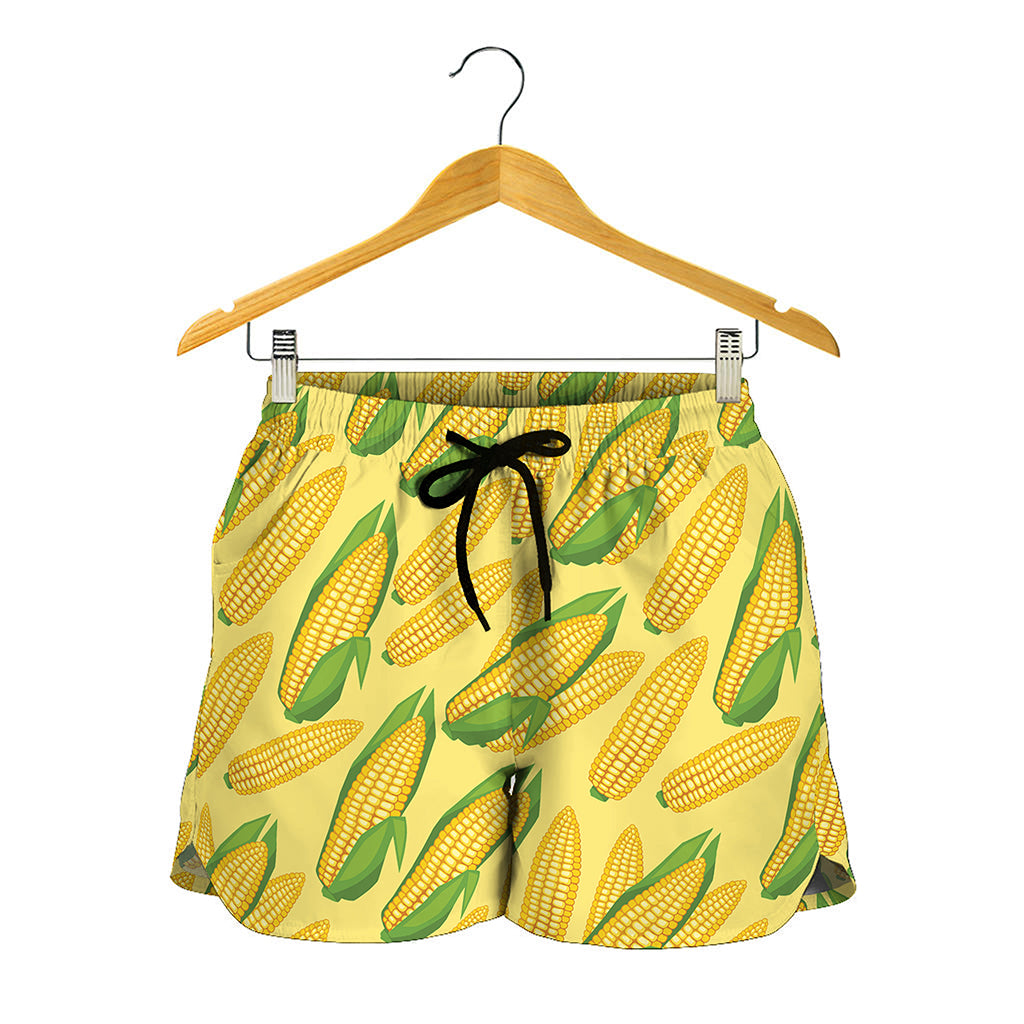 Corn Cob Pattern Print Women's Shorts