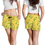 Corn Cob Pattern Print Women's Shorts